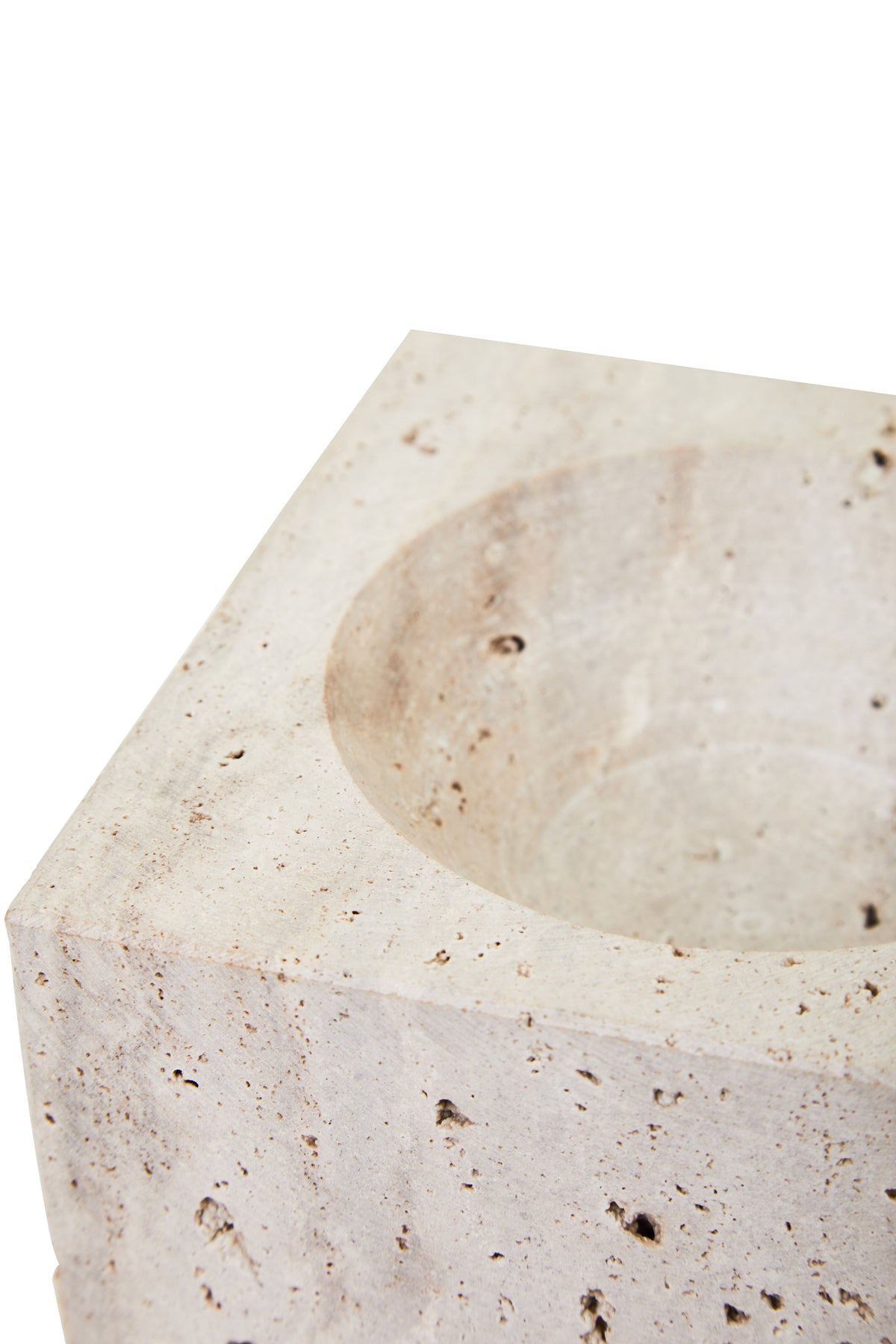 Tibor Travertine Square Decorative Bowl