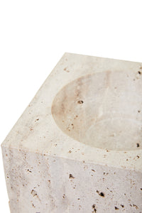 Tibor Travertine Square Decorative Bowl