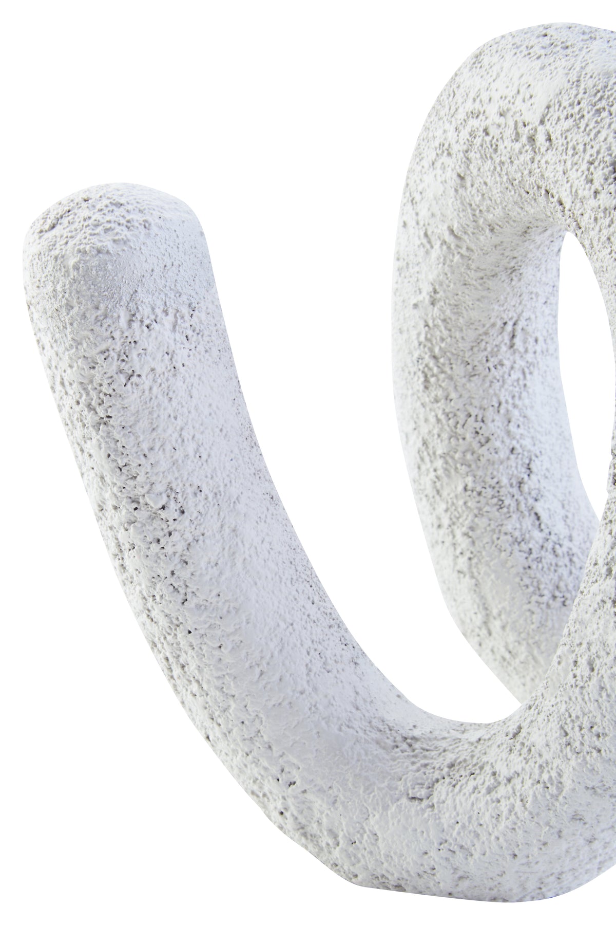Dunas Small Textured White Loop Sculpture