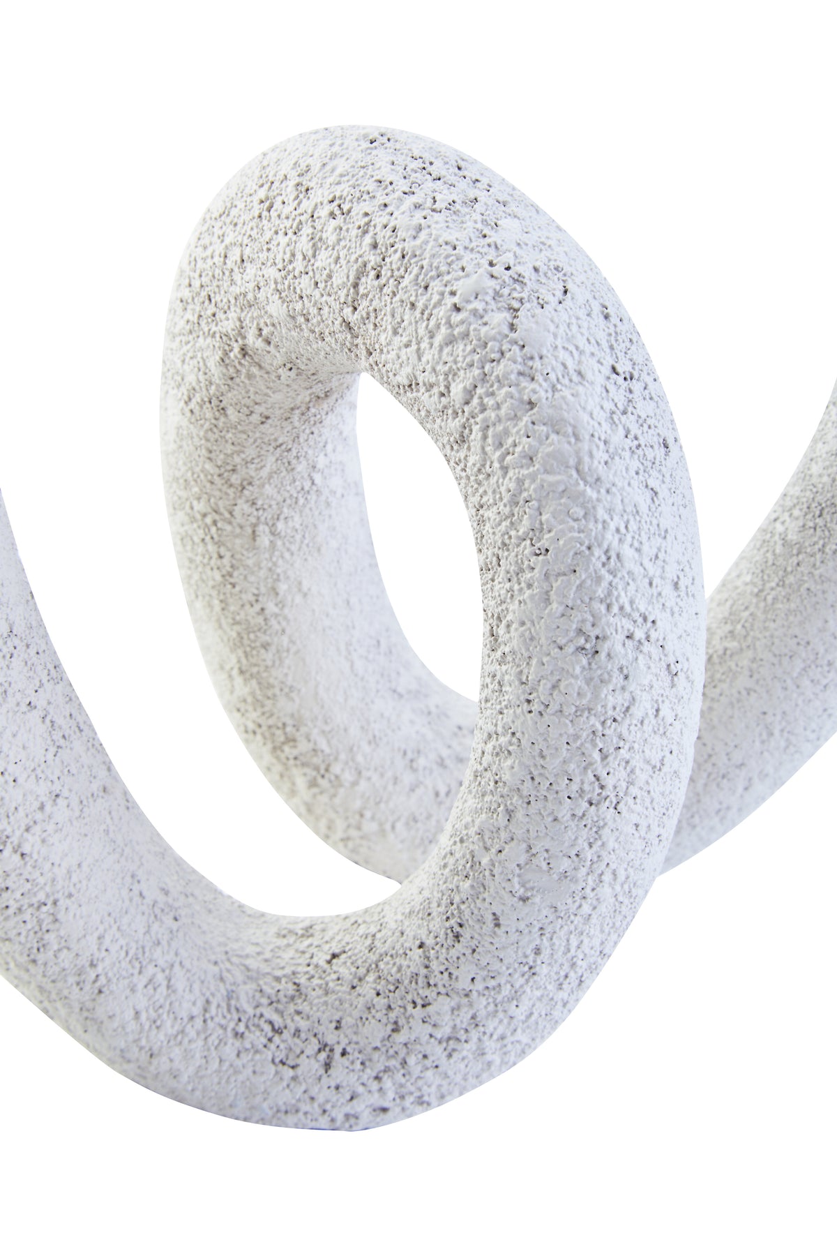 Dunas Small Textured White Loop Sculpture