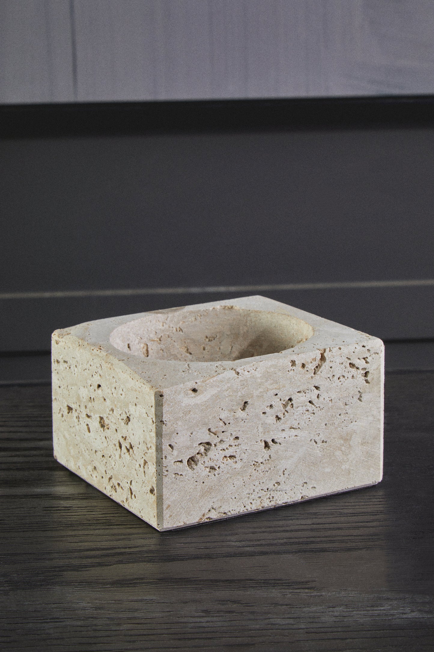 Tibor Travertine Square Decorative Bowl