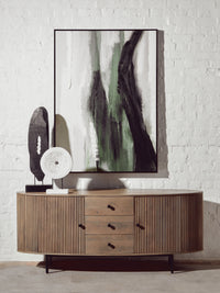 Fidel Rustic Black Vertical Mango Wood Slice Sculpture