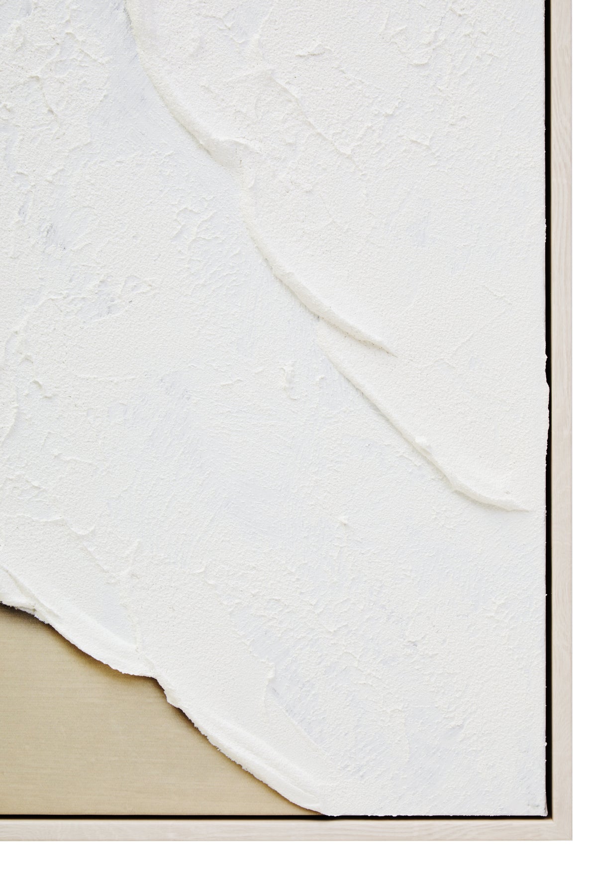 Astratto Canvas Natural And White Textured Plaster Wall Art
