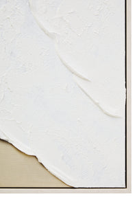 Astratto Canvas Natural And White Textured Plaster Wall Art