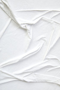 Astratto Canvas White Pleated Fabric Hand Painted Wall Art