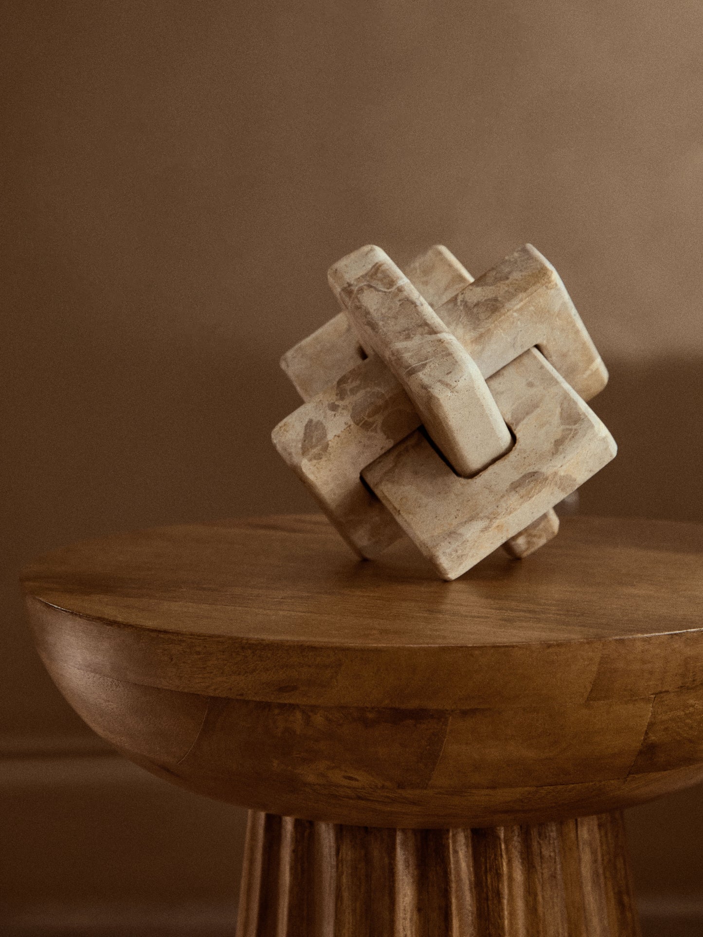 Santino Chocolate Marble Knot Sculpture