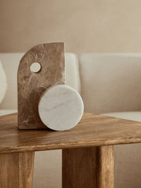 Santino Chocolate And White Marble Sculpture