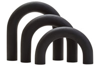 Cato Black Wood Arch Sculpture