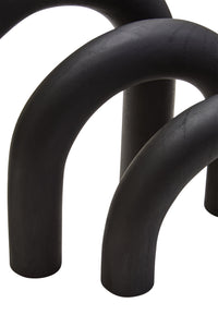 Cato Black Wood Arch Sculpture