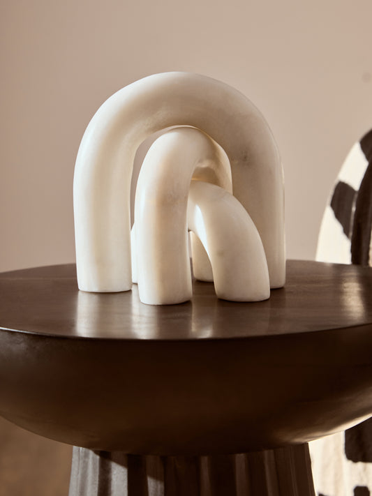 Nason White Marble Arch Decor Sculpture