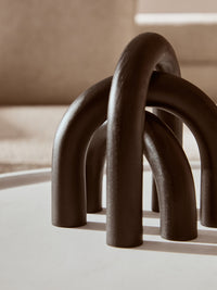Cato Black Wood Arch Sculpture