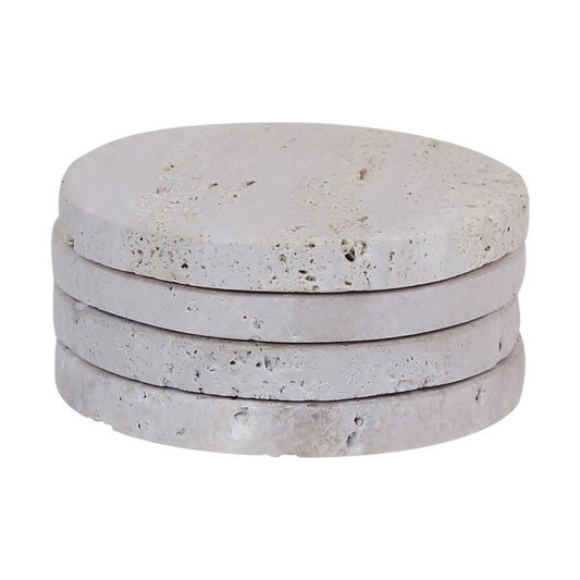 Tibor Travertine Set of 4 Coasters