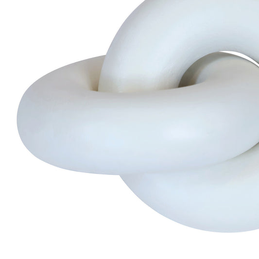 Cato White Wood Knot Decor