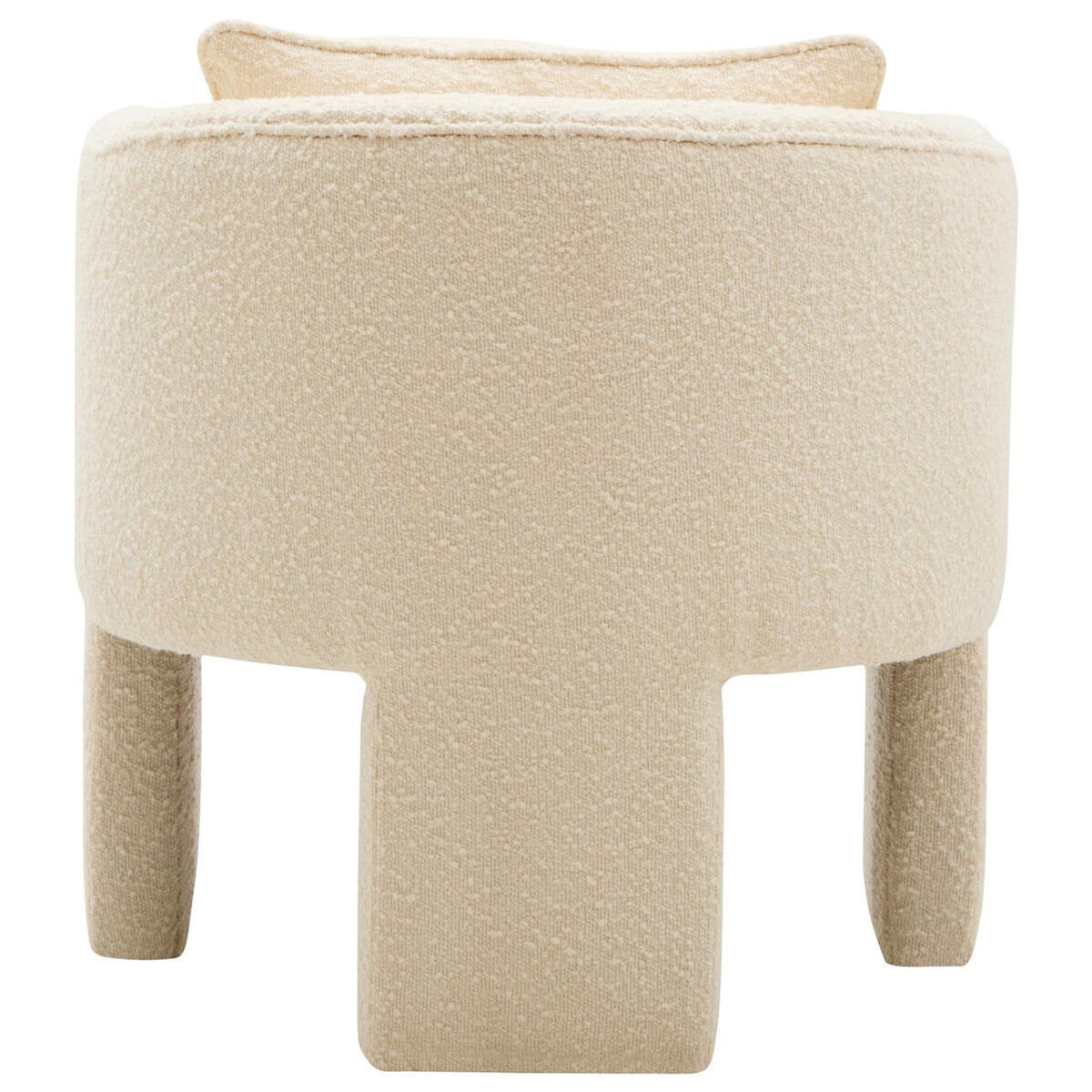 Ozzero Ivory Boucle Curved Armchair