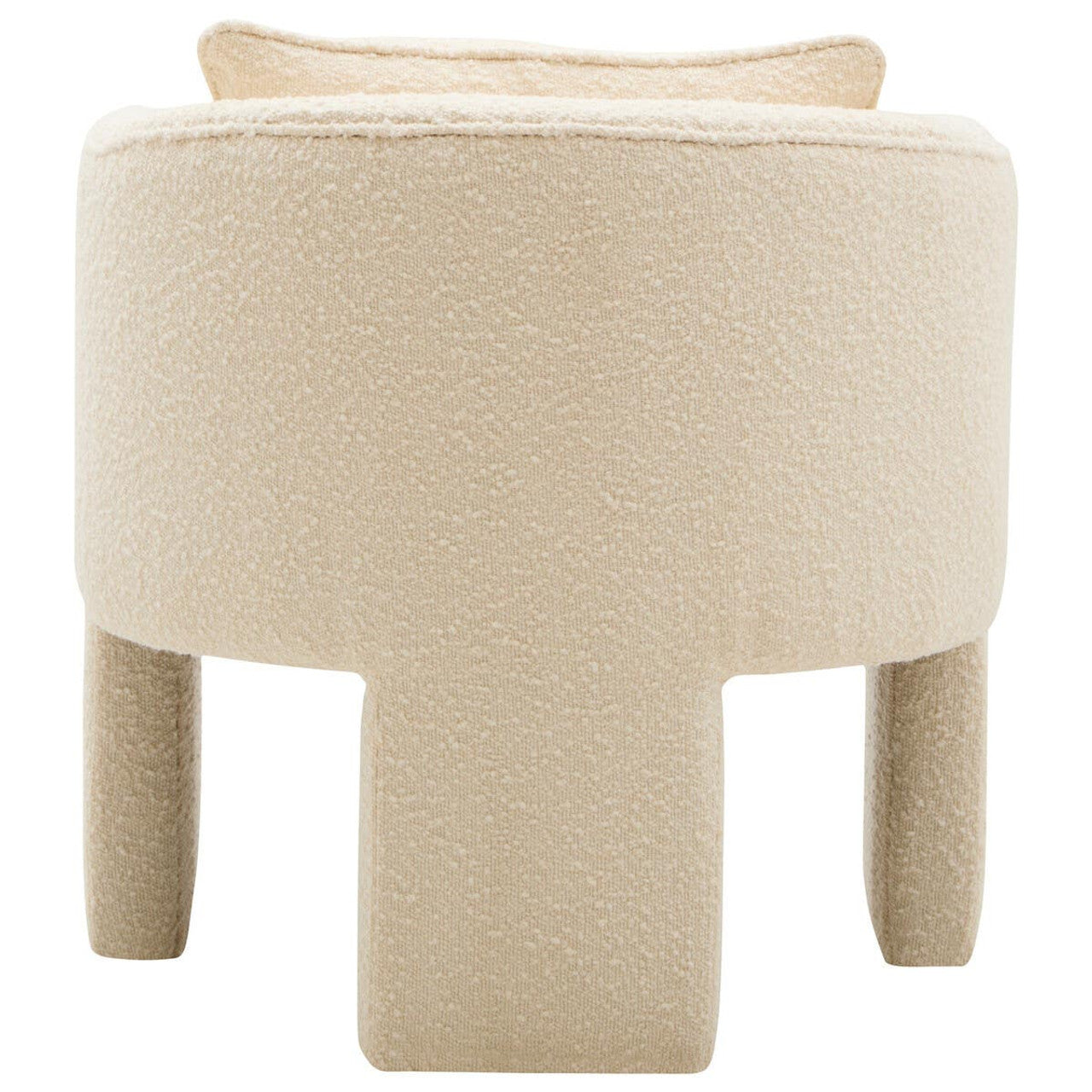 Ozzero Ivory Boucle Curved Armchair