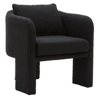 Ozzero Black Boucle Curved Armchair