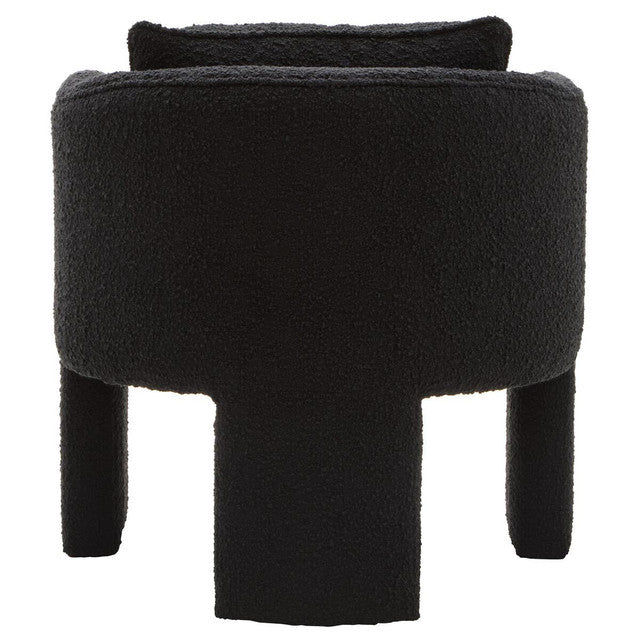 Ozzero Black Boucle Curved Armchair