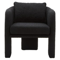 Ozzero Black Boucle Curved Armchair