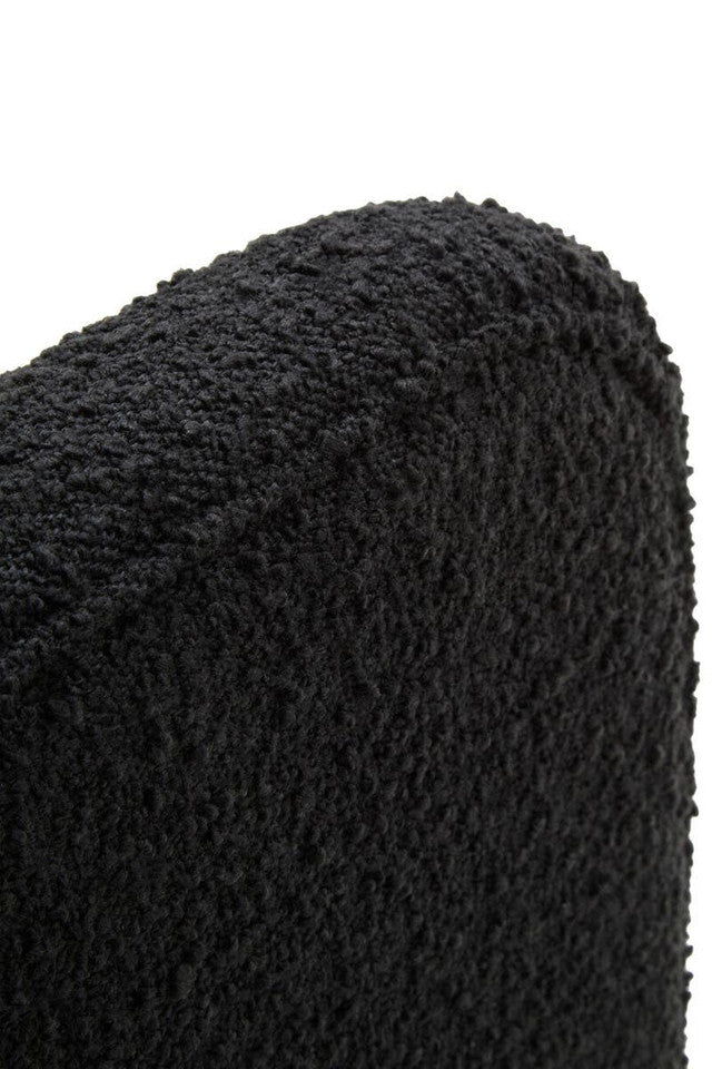 Ozzero Black Boucle Curved Armchair