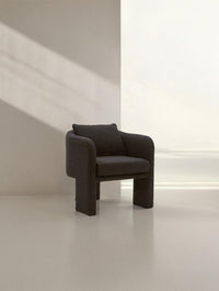 Ozzero Black Boucle Curved Armchair