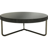Knightsbridge Round Coffee Table with Black Tinted Glass