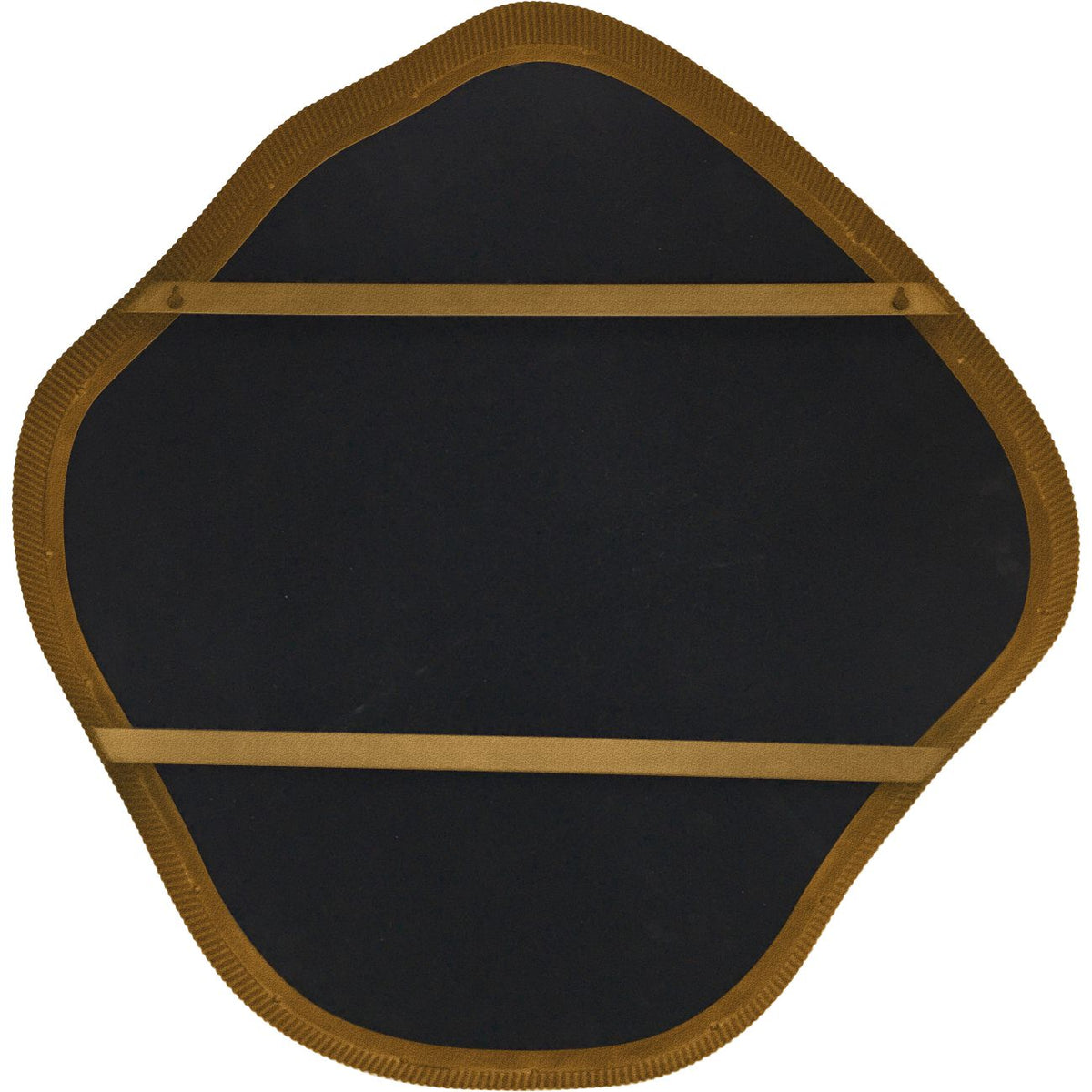 Organic Metal Framed Mirror Aged Champagne Finish Small 59x61cm