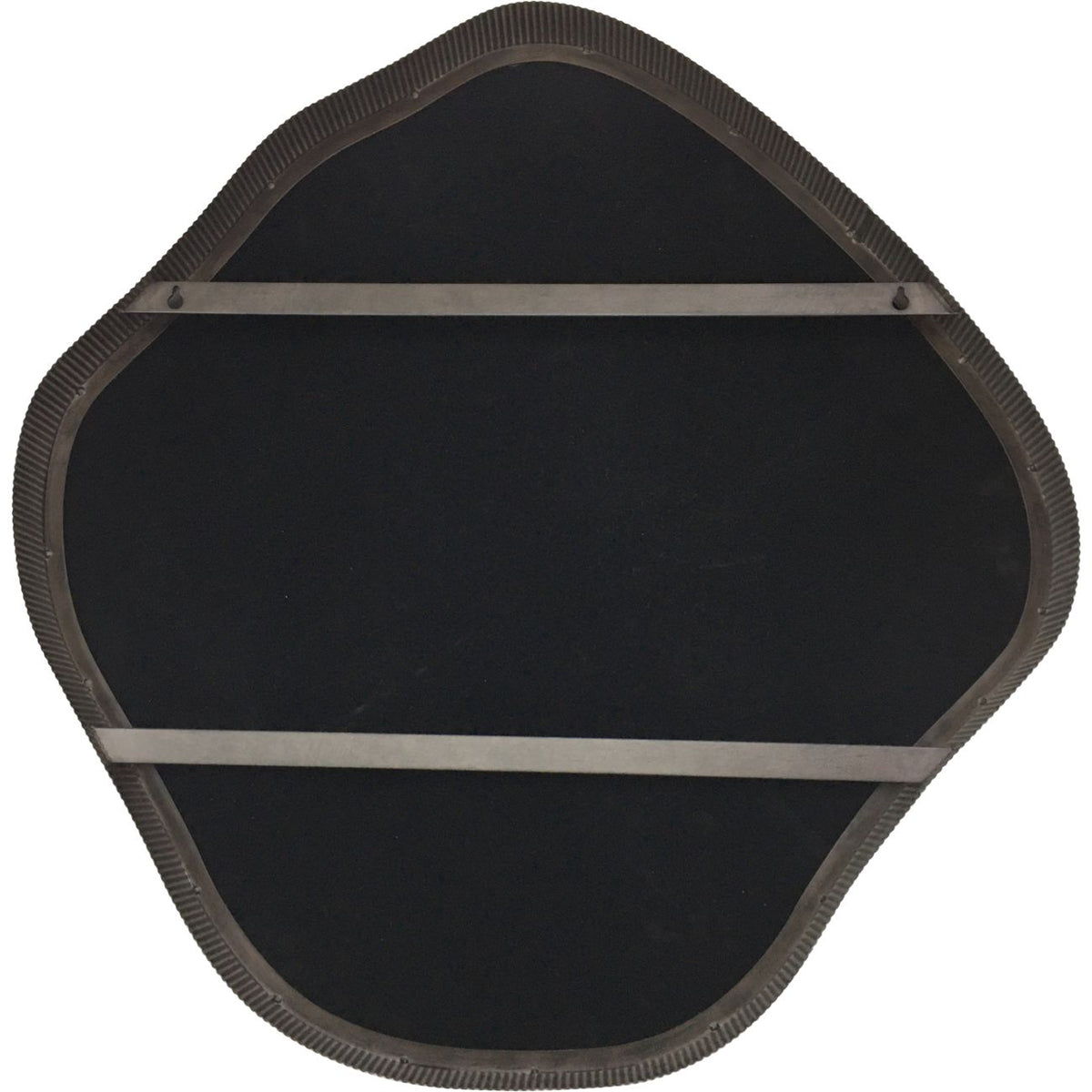 Organic Metal Framed Mirror Oak Wood Finish Medium 77x81cm