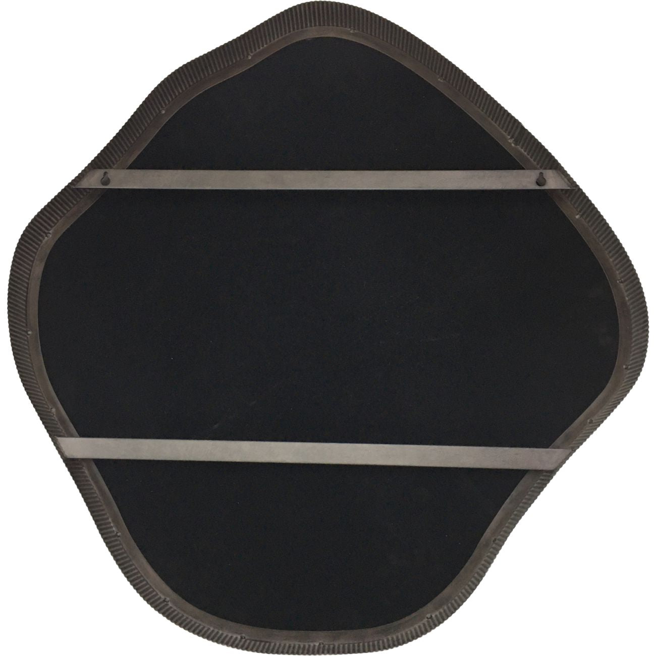 Organic Metal Framed Mirror Oak Wood Finish Medium 77x81cm