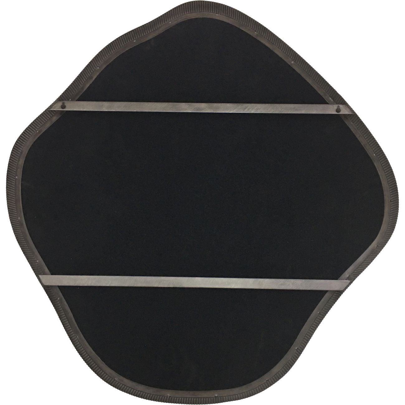 Organic Metal Framed Mirror Oak Wood Finish Large 97x101cm