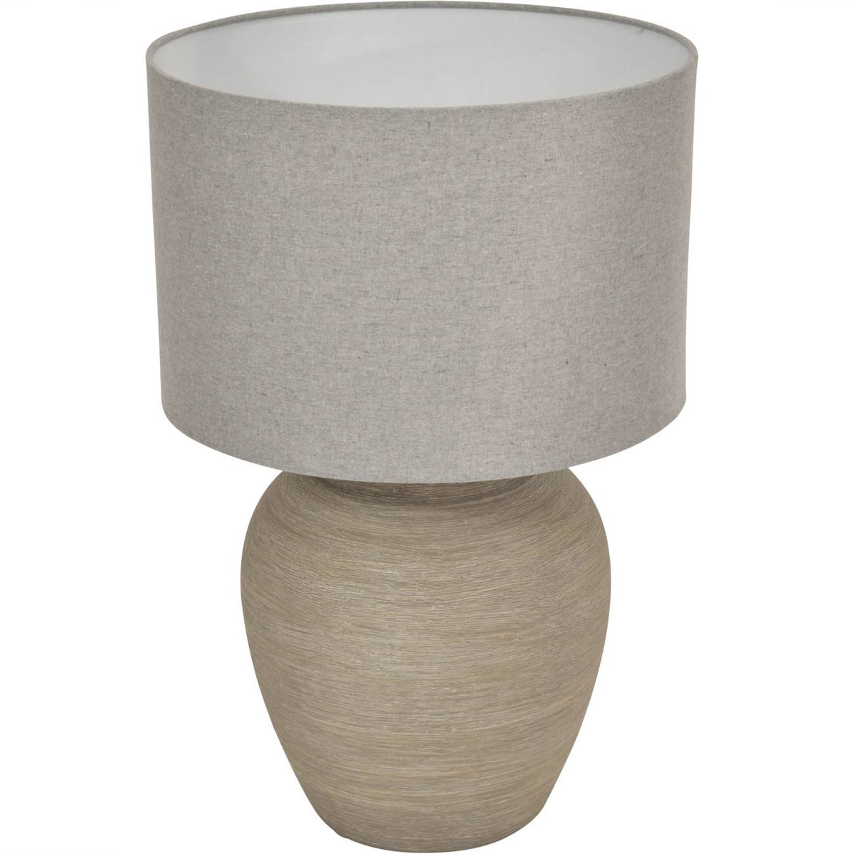 Baslow Etched Grey Small Ceramic Lamp with Shade