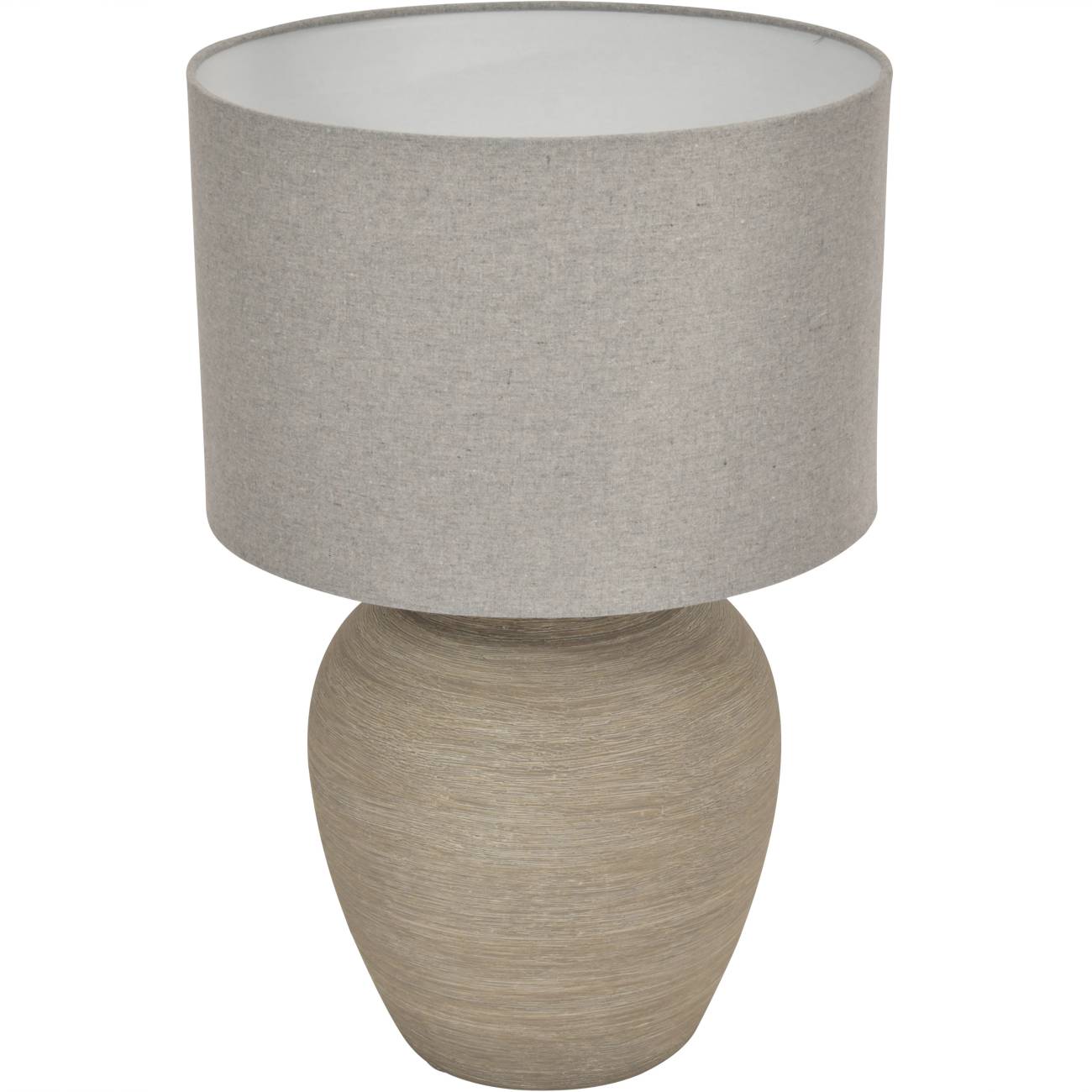 Baslow Etched Grey Small Ceramic Lamp with Shade