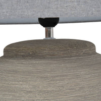 Baslow Etched Grey Small Ceramic Lamp with Shade