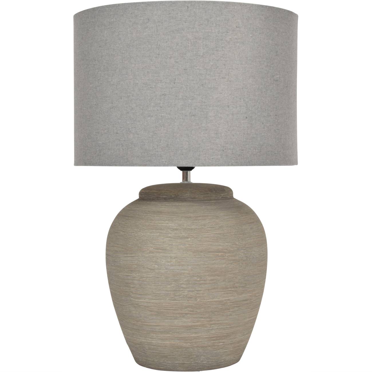 Baslow Etched Grey Small Ceramic Lamp with Shade
