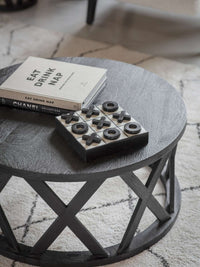 CALI SOLID WOODEN COFFEE TABLE IN BLACK