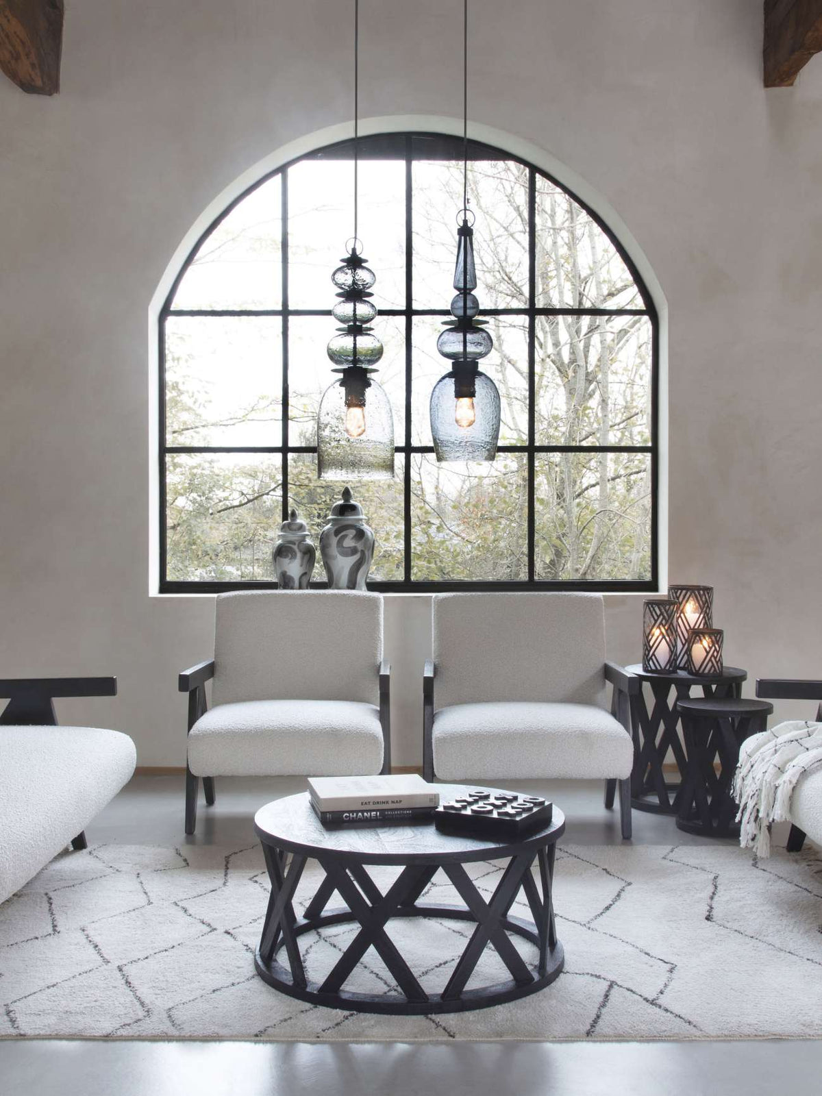 CALI SOLID WOODEN COFFEE TABLE IN BLACK