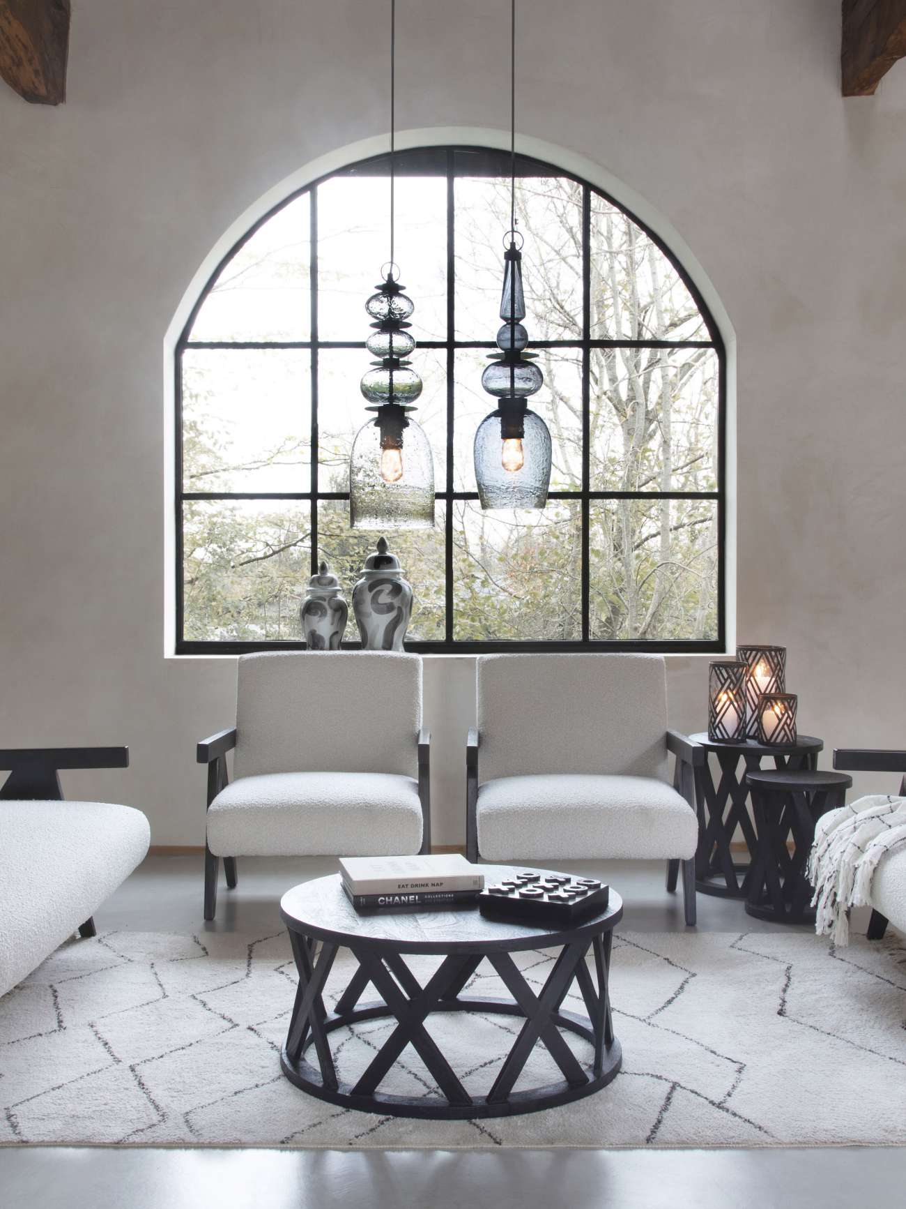 CALI SOLID WOODEN COFFEE TABLE IN BLACK