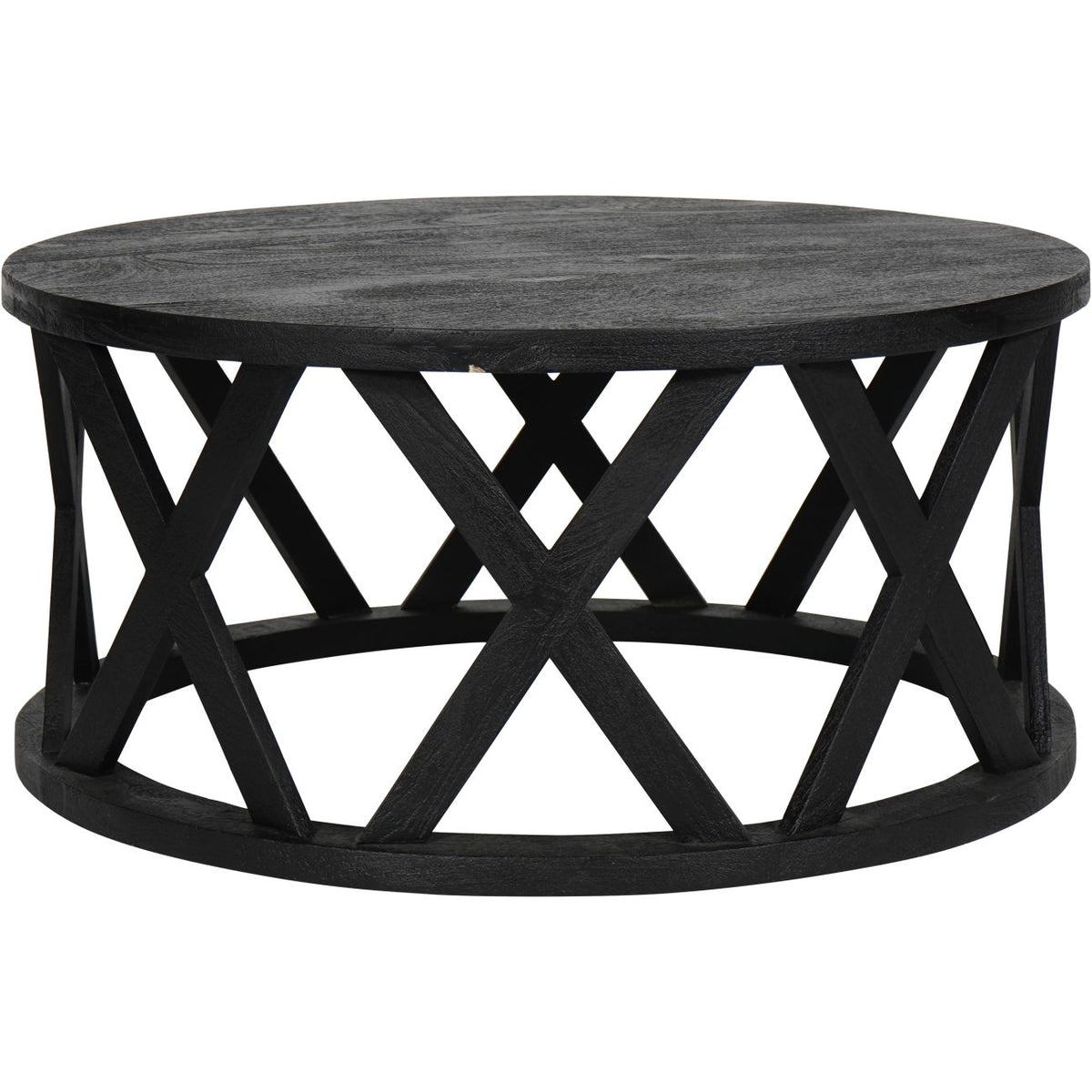 CALI SOLID WOODEN COFFEE TABLE IN BLACK
