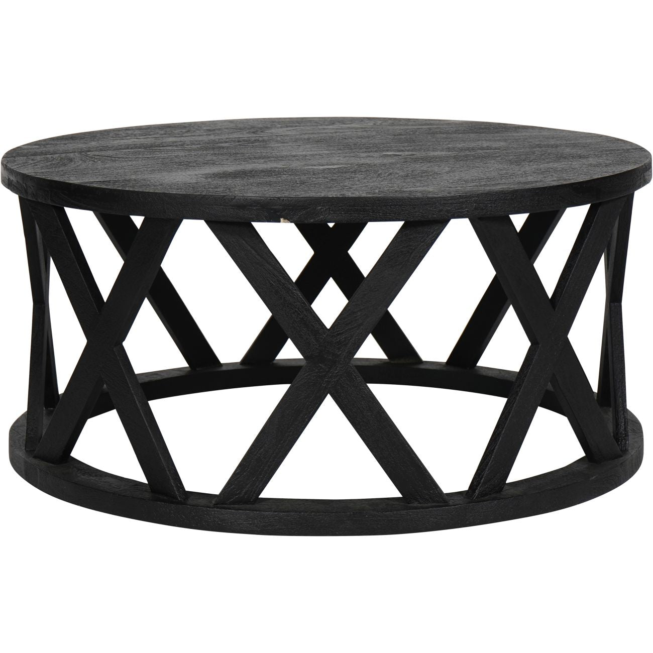 CALI SOLID WOODEN COFFEE TABLE IN BLACK