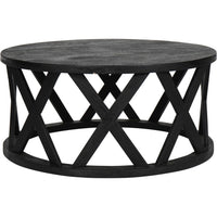 CALI SOLID WOODEN COFFEE TABLE IN BLACK
