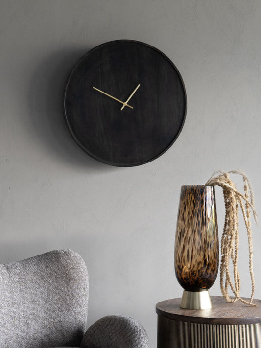 Mango Wood Bowl Wall Clock 56cm