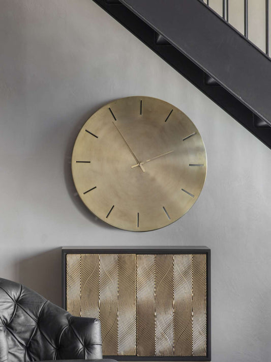 Santa Cruz Gold Metal Wall Clock 76cm Dia