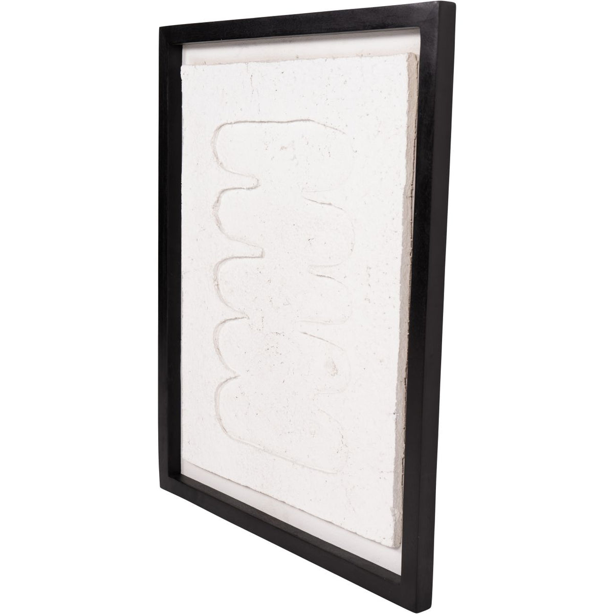 Abstract Papier Mache Framed Wall Art  55x70cm