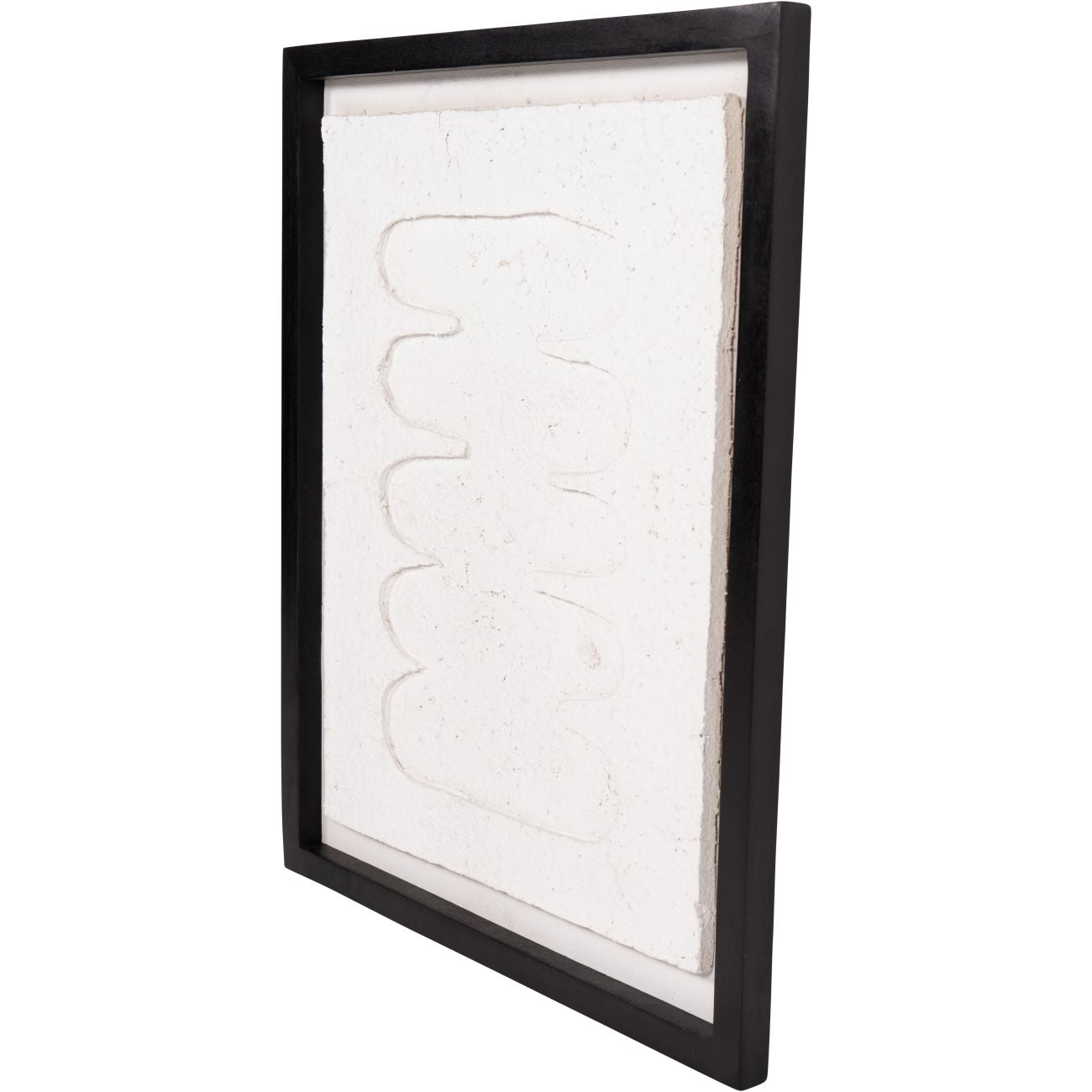 Abstract Papier Mache Framed Wall Art  55x70cm