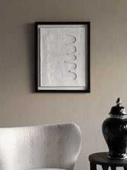 Abstract Papier Mache Framed Wall Art  55x70cm