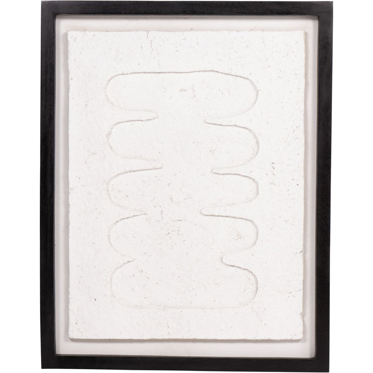 Abstract Papier Mache Framed Wall Art  55x70cm