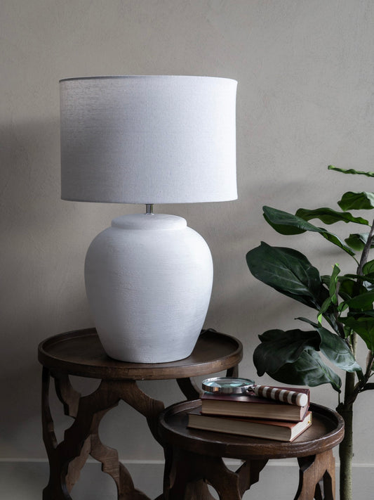 Rhodes White Ceramic Lamp