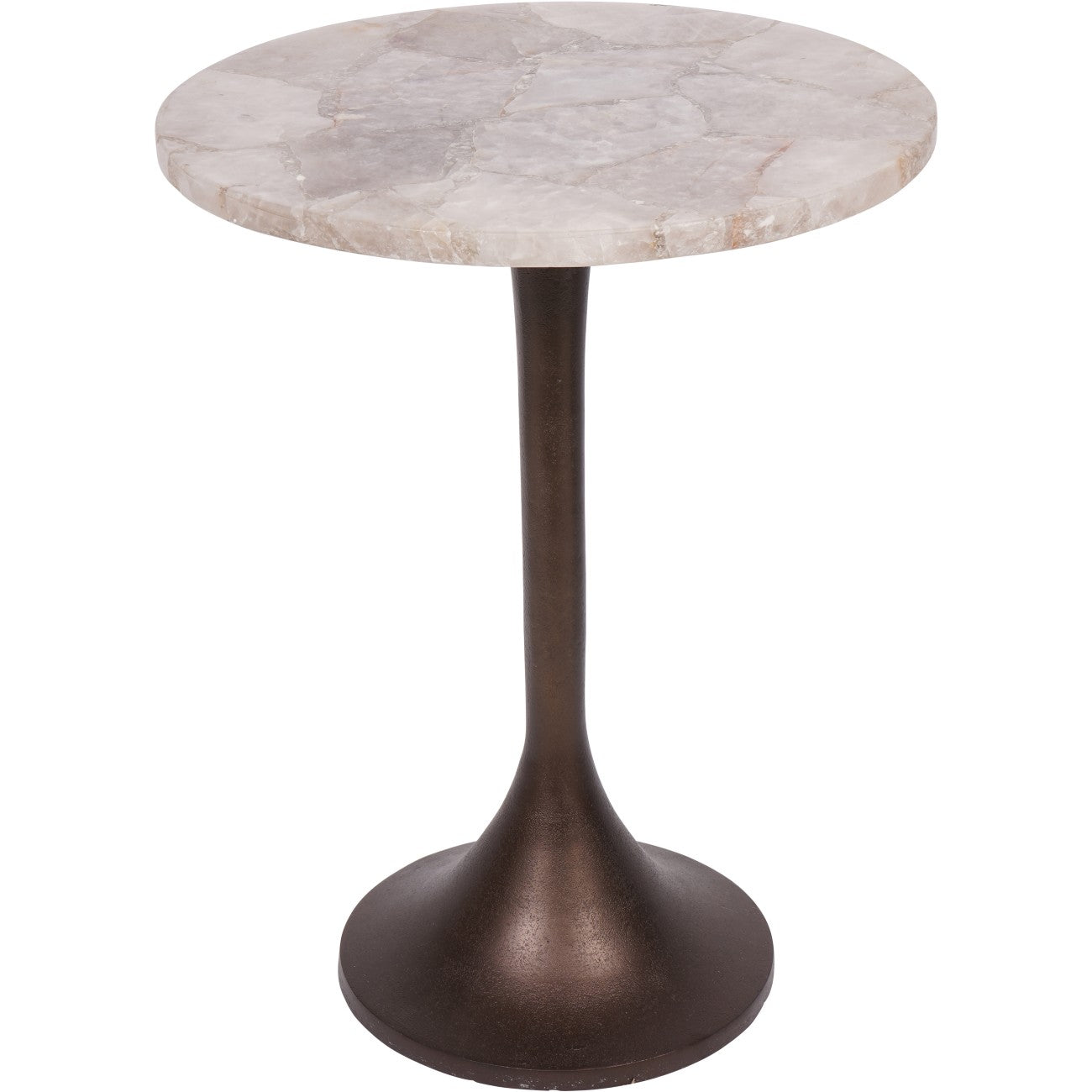 BOSWORTH SMOKEY QUARTZ SIDE TABLE 42CM