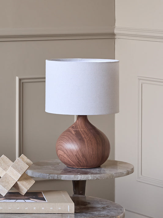 Ashford Wood Effect Ceramic Table Lamp