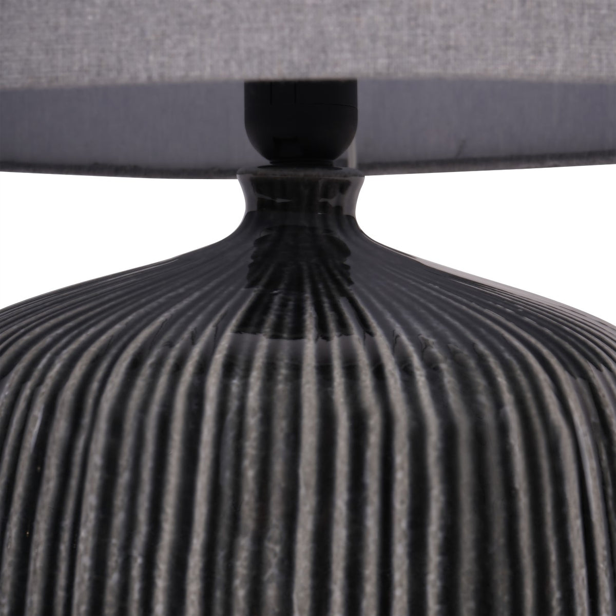 Bruno Ceramic Table Lamp Charcoal