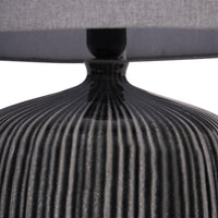 Bruno Ceramic Table Lamp Charcoal